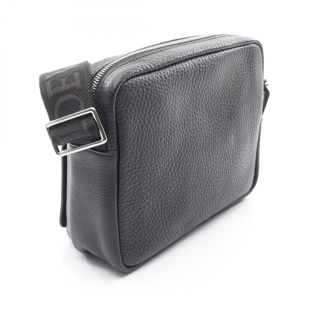 Loewe Shoulder Pele Bag Messenger Black Leather